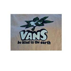 Vans Graphic T-shirt Tee Peach Size Medium Be Kind to the Earth